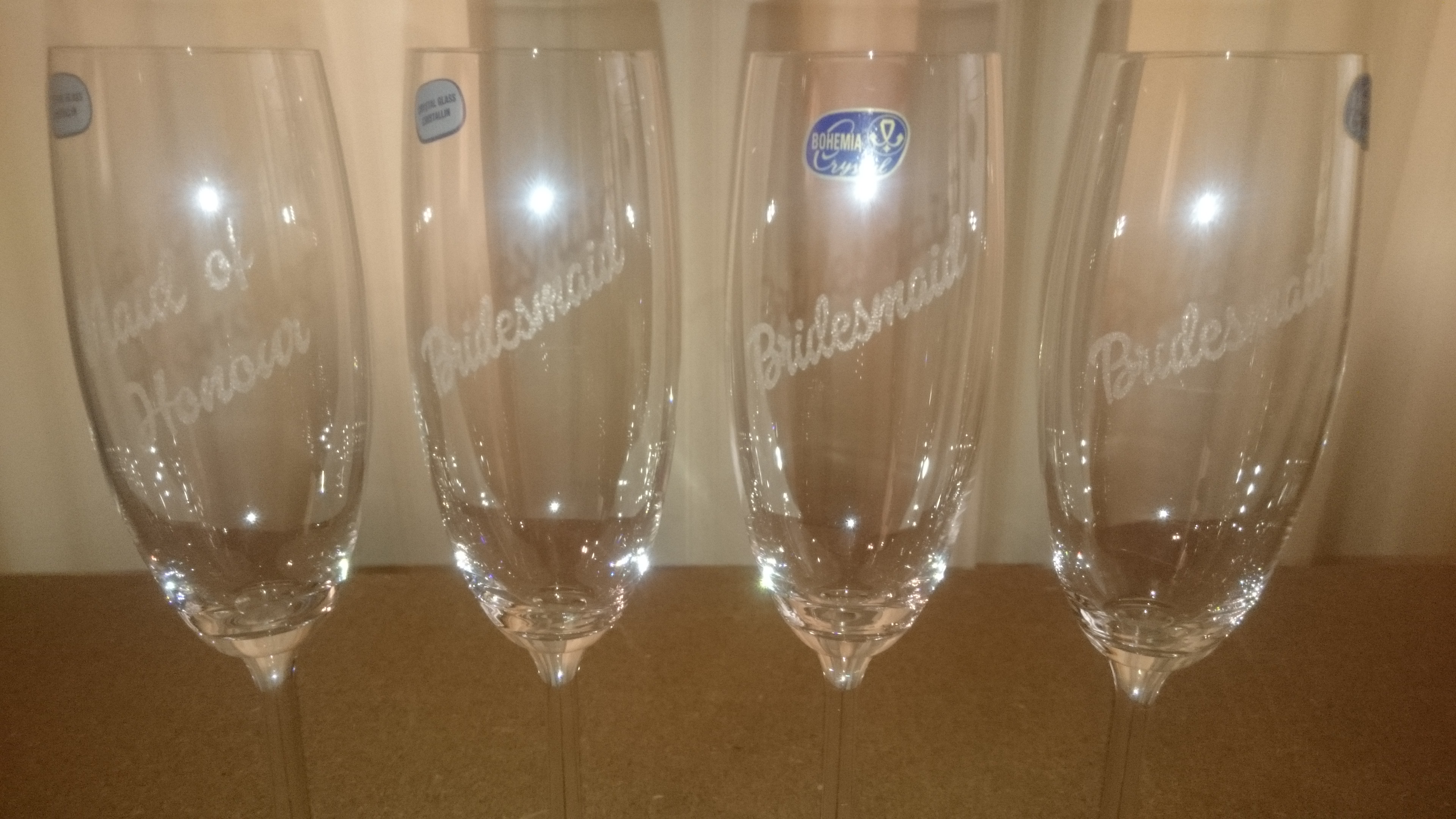 Bridesmaid - Engraved Champagne Glasses - Image 8